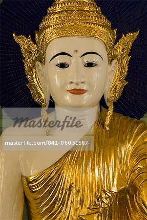 Buddha head, Shwedagon Pagoda, Yangon (Rangoon), Myanmar (Burma), Asia