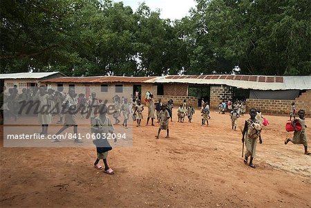 Primary school in Africa, Hevie, Benin, West Africa, Africa