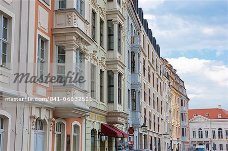 Close up of old Dresden houses, Dresden, Saxony, Germany, Europe