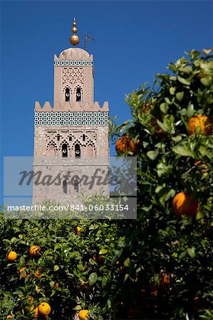 Minaret of the Koutoubia Mosque, Marrakesh, Morocco, North Africa, Africa