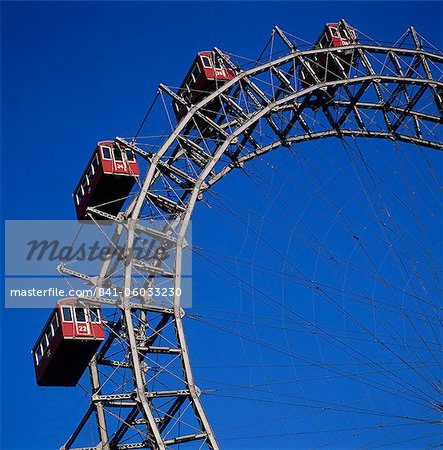 Prater Ferris Wheel featured in film The Third Man, Prater, Vienna, Austria, Europe