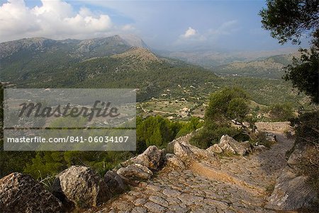 View from Puig de Maria, Monastir De Lluc, Mallorca, Balearic Islands, Spain, Europe