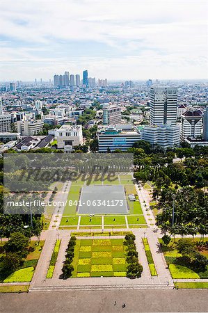 View over Jakarta, Java, Indonesia, Southeast Asia, Asia