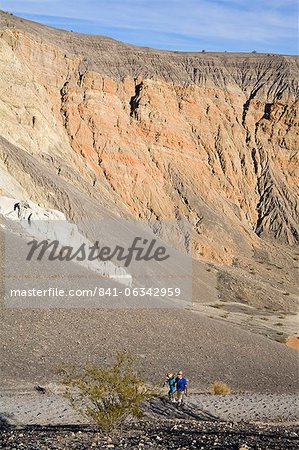 Hikers in Ubehebe Crater, Death Valley National Park, California, United States of America, North America