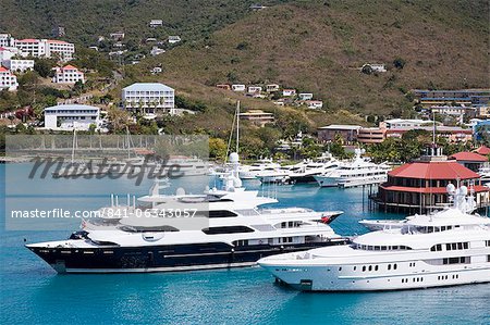 Yachts in Charlotte Amalie Harbor, St. Thomas Island, U.S. Virgin Iislands, West Indies, Caribbean, Central America