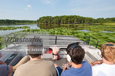 Air boating in the Everglades, UNESCO World Heritage Site, Florida, United States of America, North America