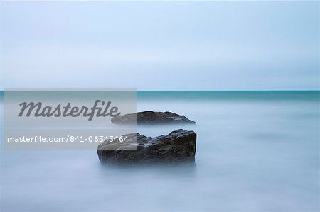 Minimilist seascape at Duckpool in North Cornwall, England, United Kingdom, Europe