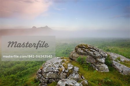 Mist hanging over the moorland near Haytor, Dartmoor National Park, Devon, England, United Kingdom, Europe Mist hanging over the moorland near Haytor, Dartmoor National Park, Devon, England, United Kingdom, Europe