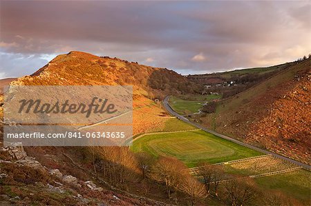 The Valley of Rocks and cricket ground, Lynton, Exmoor, Devon, England, United Kingdom, Europe