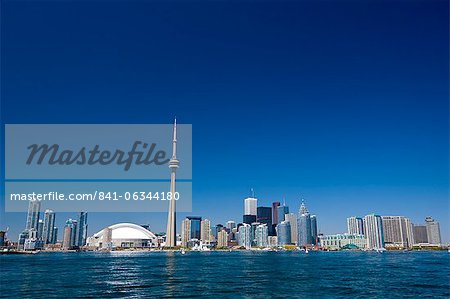 City skyline showing CN Tower, Toronto, Ontario, Canada, North America