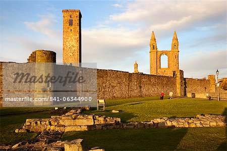 Ruins of St Mary on the Rock and the Cathedral, St Andrews, Fife, Scotland