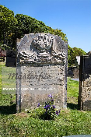 Anne Bronte's grave, Scarborough, North Yorkshire, Yorkshire, England, United Kingdom, Europe