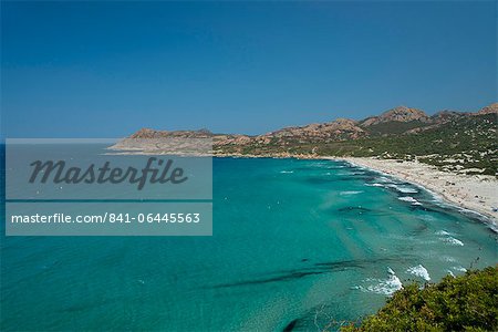 Ostriconi Beach near L'Ile Rousse in the Haute Balagne region of Corsica, France, Mediterranean, Europe