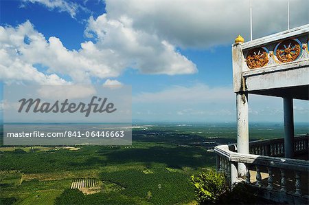 View from top of Tiger Cave Temple (Wat Tham Suea), Krabi Province, Thailand, Southeast Asia, Asia