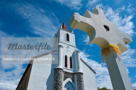 Church near Pouebo on the east coast of Grande Terre, New Caledonia, Melanesia, South Pacific, Pacific