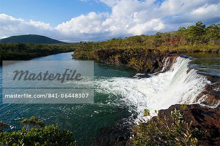 The waterfalls Chutes de la Madeleine on the south coast of Grande Terre, New Caledonia, Melanesia, South Pacific, Pacific