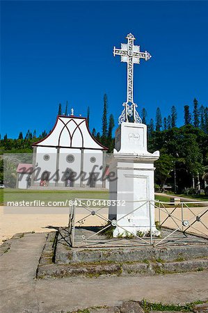 The Christian church of Vao, Ile des Pins, New Caledonia, Melanesia, South Pacific, Pacific