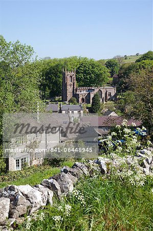 Hartington Village and church, Peak District, Derbyshire, England, United Kingdom, Europe