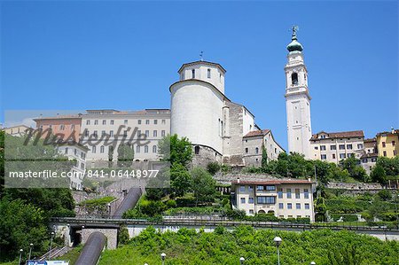 Duomo of San Martino and Juvarra bell tower, Belluno, Province of Belluno, Veneto, Italy, Europe