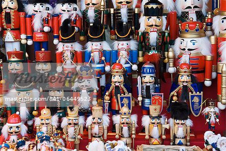 Traditional German wooden Christmas decorations, Berlin, Germany, Europe