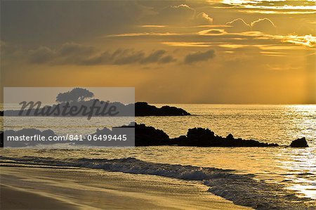 Sunset at Las Bachas, Santa Cruz Island, Galapagos Islands, UNESCO World Heritage Site, Ecuador, South America