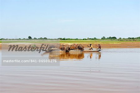 Along Tsiribihina, a river flowing from Madagascar in the Mozambique Channel by a delta, Madagascar, Indian Ocean, Africa