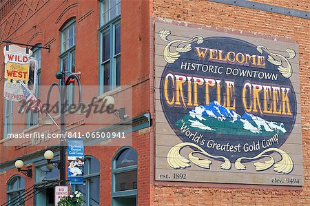 Downtown mural, Cripple Creek, Colorado, United States of America, North America