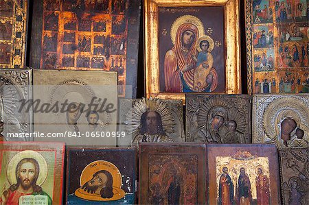 Russian icon paintings for sale, St. Petersburg, Russia, Europe