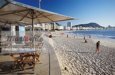 Beachside cafe, Copacabana, Rio de Janeiro, Brazil, South America