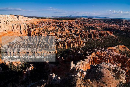 Outlook for the pinnacles in the beautiful rock formations of Bryce Canyon National Park, Utah, United States of America, North America