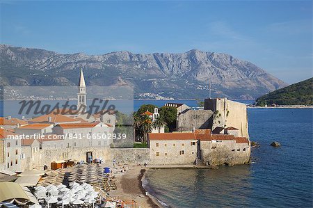 View of Old Town, Budva, Montenegro, Europe