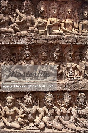 Stone carvings, Angkor Wat, UNESCO World Heritage Site, Siem Reap, Cambodia, Indochina, Southeast Asia, Asia