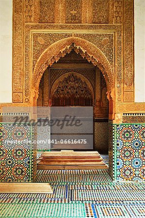 Saadian Tombs, Medina, Marrakesh, Morocco, North Africa, Africa