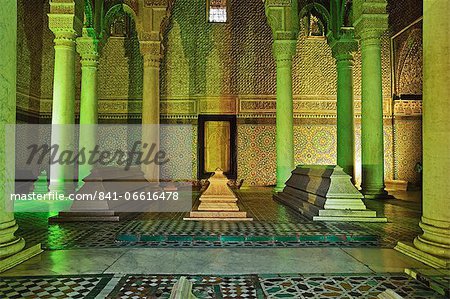 Saadian Tombs, Medina, Marrakesh, Morocco, North Africa, Africa