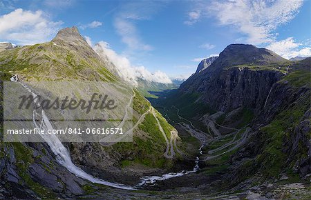 View from Trollstigen viewpoint, More og Romsdal, Norway, Scandinavia, Europe