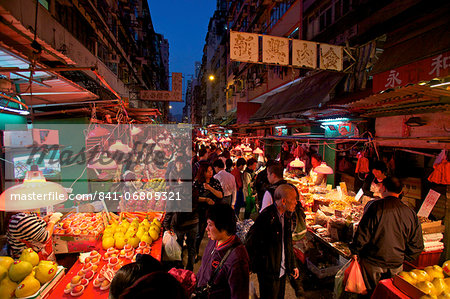 Street Market, Hong Kong, China, Asia Street Market, Hong Kong, China, Asia
