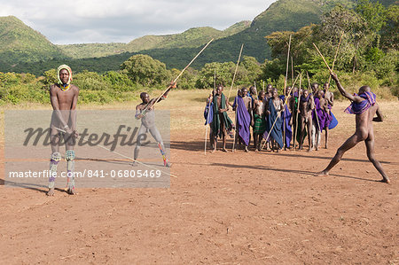 Tribal Donga Stick Fight in Omo River Valley, Ethiopia