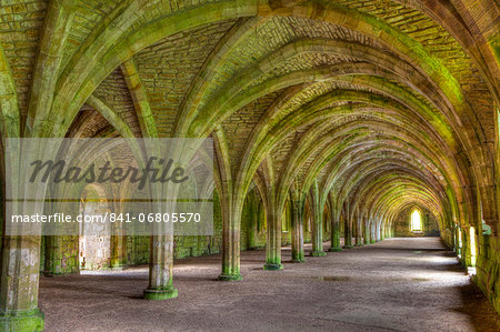 The Cellarium, Fountains Abbey, UNESCO World Heritage Site, North Yorkshire, Yorkshire, England, United Kingdom, Europe