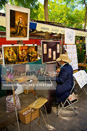 Artist's Market, Montmartre, Paris, France, Europe