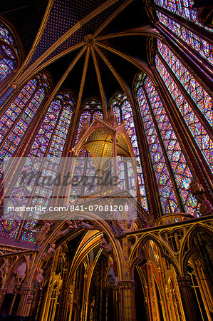 Sainte-Chapelle interior, Paris, France, Europe