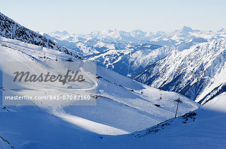 Argentiere and Grand Montet ski area, Chamonix Valley, Haute-Savoie, French Alps, France, Europe