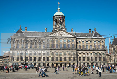The Royal Palace, built in 1648, originally the Town Hall, Dam Square, Amsterdam, Netherlands, Europe