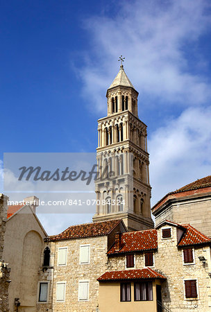 The Campanile (bell tower) of Cathedral of St. Domnius, Split, Dalmatian coast, Croatia, Europe