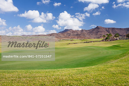 Golf course, Las Playitas, Fuerteventura, Canary Islands, Spain, Europe