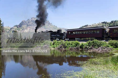 New Mexico and Colorado, Cumbres and Toltec Scenic Railroad, National Historic Landmark, narrow guage, steam powered locomotives, United States of America, North America