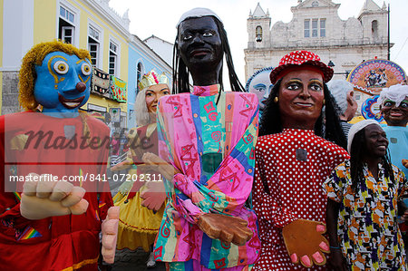 Salvador street carnival in Pelourinho, Bahia, Brazil, South