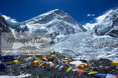 Khumbu icefall from Everest Base Camp, Solukhumbu District, Sagarmatha National Park, UNESCO World Heritage Site, Nepal, Himalayas, Asia