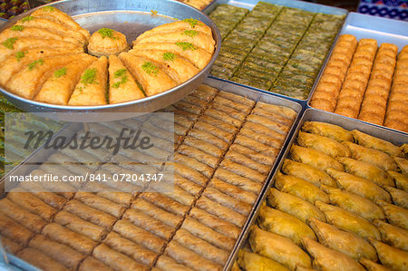 Baklava shop, Istanbul, Turkey, Europe