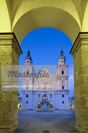 Cathedral and Marien Column, Salzburg, Salzburger Land, Austria, Europe