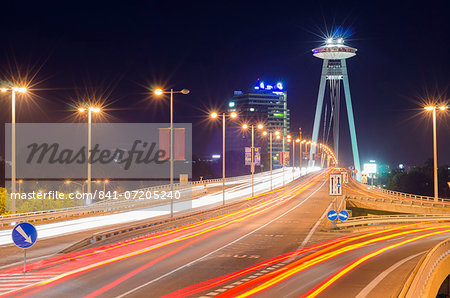 Novy Most Bridge and UFO viewing platform, Bratislava, Slovakia, Europe